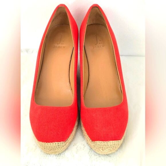 J. Crew Red Espadrille Shoes with Classic Design - Picture 1 of 7